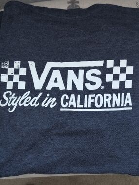 Vans Navy Tee with White Checker Logo